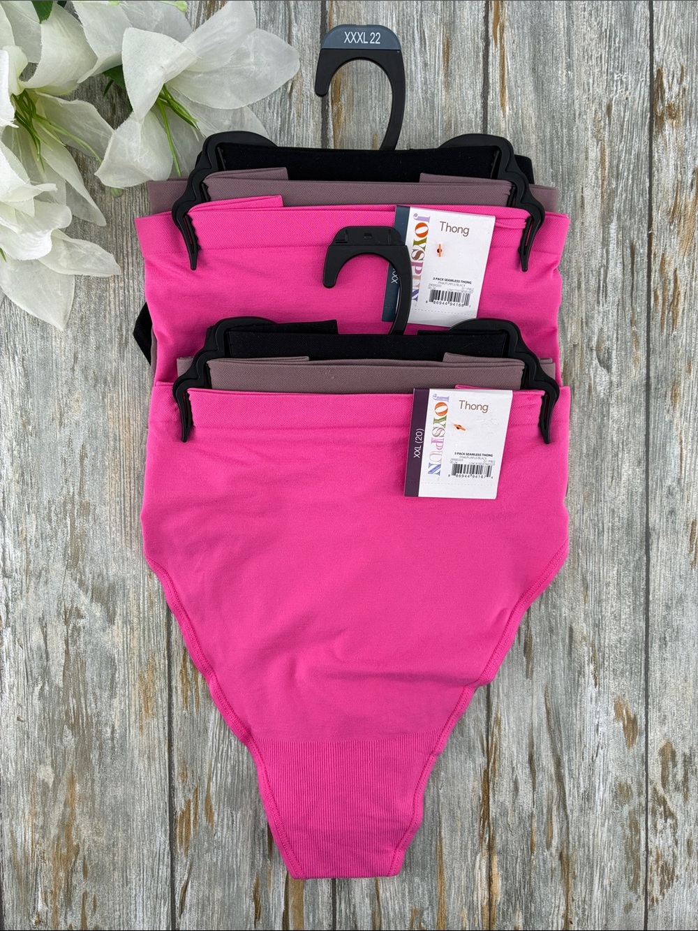 Women’s Seamless Thong Pants Underwear 2, 3-Packs Size XXL